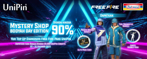 Mystery Shop “Booyah Day Edition” – Top Up Diamonds Pake UniPin, Dapatkan Diskon hingga 90% dan Banyak Hadiah Lainnya!